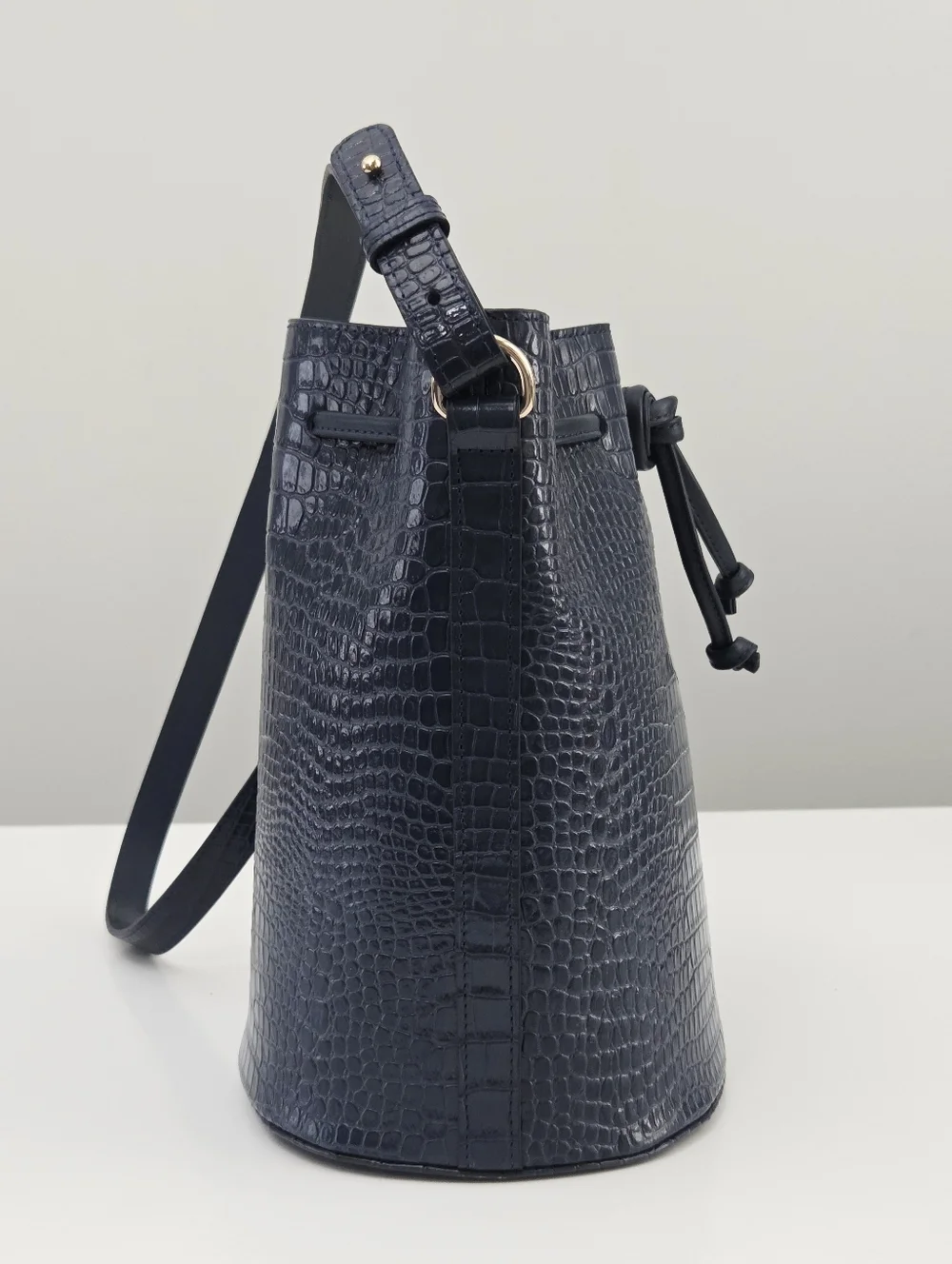 NWT SEZANE FARROW BAG - DENIM CROCO - Picture 4 of 9